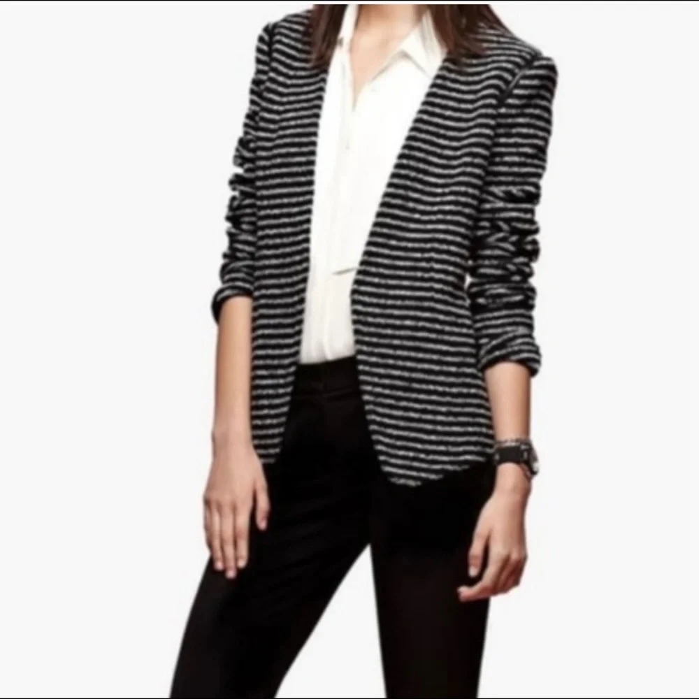 Theory Blazer Tweed Striped size L - Picture 5 of 6